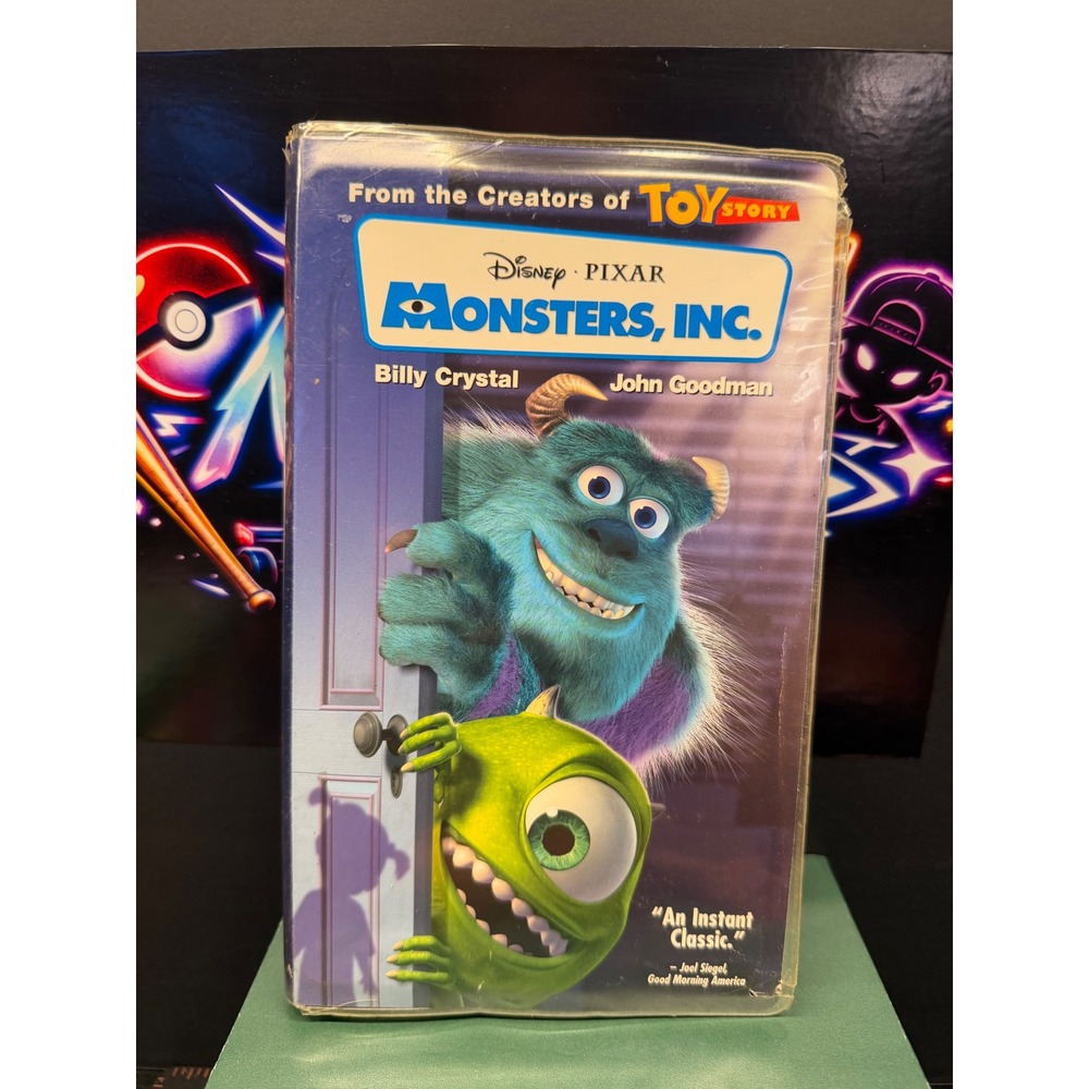 Disney Pixar Monsters Inc VHS Blue Tape Original Clamshell Case 2002 G Rating